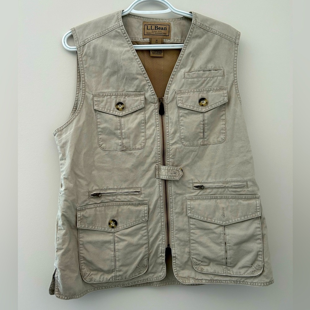L.L. Bean vintage Fishing vest, camper vest, utility vest, travel cargo vest.
